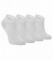 4 PAIRS Mens Bamboo Trainer Socks - TR1 (7-11 UK / White)