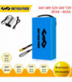 48V 40Ah 60V 72V Ebike Batteri Pack 52V 50AH 36V Electric Bicycle Escooter 18650 Battery 500W 750W 1000W 1500W 1800W 2000W 3000W