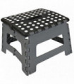 Step Stool Folding Medium Grey/Black Non-Slip Rubber Grip 110KG 22x29x22cm 1.2KG