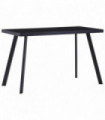 vidaXL Dining Table Black 120x60x75 cm Tempered Glass