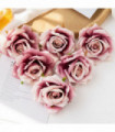 100PC 10CM Wholesale Artificial Flowers for Scrapbook Christmas Home Decor Wedding Garden Rose Arch Fake Silk Head Candy Box