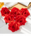 100PC 10CM Wholesale Artificial Flowers for Scrapbook Christmas Home Decor Wedding Garden Rose Arch Fake Silk Head Candy Box