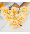 100PC 10CM Wholesale Artificial Flowers for Scrapbook Christmas Home Decor Wedding Garden Rose Arch Fake Silk Head Candy Box