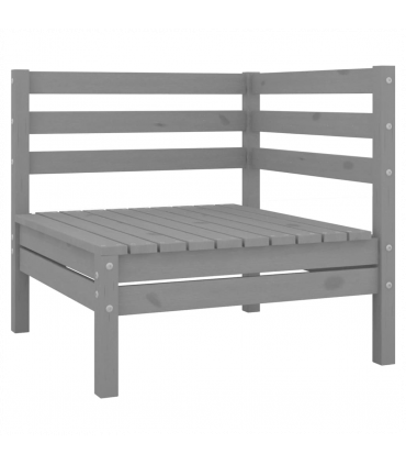 vidaXL 3 Piece Garden Lounge Set Grey Solid Pinewood