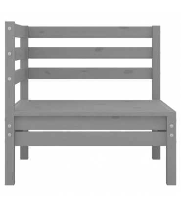 vidaXL 3 Piece Garden Lounge Set Grey Solid Pinewood