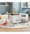 3 Piece Kids Table and Chair Set Police Car Design MDF