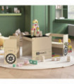 3 Piece Kids Table and Chair Set Off-road Car Design MDF