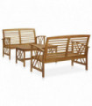 3 Piece Garden Lounge Set Solid Acacia Wood