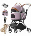 3-in-1 Luxury Dog/Cat Stroller Portable Jogger Travel Pet Stroller Detachable Aluminum Alloy Bearing 20kg Foldable Stroller