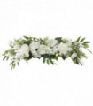 65cm Wedding Arch Flowers White Rose Decorative Floral Swag for Lintel Artificia Centerpieces for Door Window Home Decoration