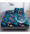 1 Piece Cartoon dinosaur Pattern Waterproof  Bedsheet Fitted Sheet, Bedroom Printed Bedspread, Bedding (Excluding Pillowcase)