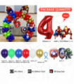 165pcs Large Set Iron Man Spider Man Theme Balloon Arch Boy 1-9st Birthday Party Baby Shower Gender Reveal Decor Supplies