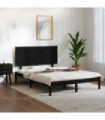 Bed Frame Black Solid Wood Pine 120x200 cm