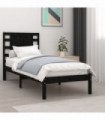 vidaXL Bed Frame Black Solid Wood Pine 100x200 cm