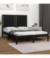 Bed Frame Black Solid Wood Pine 120x200 cm