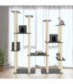 Cat Tree with Sisal Scratching Posts Dark Grey 174 cm