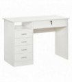 Computer Desk Writing Desk with Five Drawers for Home Office White