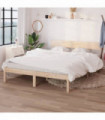 Bed Frame Solid Wood Pine 140x190 cm