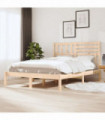 Bed Frame Solid Wood Pine 120x200 cm Small Double