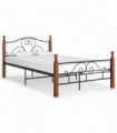 vidaXL Bed Frame Black Metal 120x200 cm