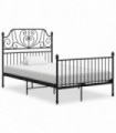 Bed Frame Black Metal 120x200 cm