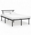 vidaXL Bed Frame Black Metal 120x200 cm