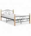 vidaXL Bed Frame Black Metal 120x200 cm