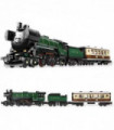 1085pcs Creative Expert Emerald Classic-styled Train Night Steam Locomotive 21005 Building Blocks Sets Compatible With Model