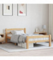 vidaXL Bed Frame Solid Pinewood 100x200 cm