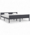 vidaXL Bed Frame Solid Pinewood Grey 180x200 cm Super King