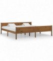 vidaXL Bed Frame Solid Pinewood Honey Brown 200x200 cm