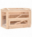 vidaXL Hamster Cage 80x40x43 cm Solid Wood Fir