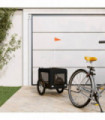 vidaXL Pet Bike Trailer Black Oxford Fabric&Iron