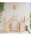 vidaXL Bar Stools 2 pcs 40x42x120 cm Solid Wood Pine