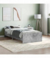 vidaXL Bed Frame Concrete Grey 90x200 cm Engineered Wood