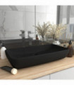 vidaXL Luxury Basin Rectangular Matt Black 71x38 cm Ceramic