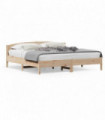 vidaXL Bed Frame with Headboard 180x200 cm Super King Solid Wood Pine