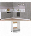 vidaXL Oven Cabinet Concrete Grey 60x46x81.5 cm Engineered Wood