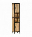 vidaXL Bathroom Cabinet 40x27x180 cm Iron and Solid Wood Mango