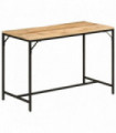 vidaXL Dining Table 110x55x75 cm Solid Rough Mango Wood and Iron