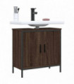 vidaXL Bathroom Sink Cabinet Brown Oak 60x30x60 cm Engineered Wood