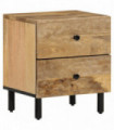 vidaXL Bedside Cabinet 40x33x46 cm Solid Wood Mango