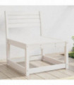 vidaXL Garden Sofa White Solid Wood Pine