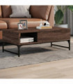 vidaXL Coffee Table Brown Oak 100x50x35 cm Engineered Wood and Metal