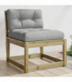 vidaXL Garden Sofa with Cushions Impregnated Wood Pine