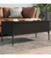 vidaXL Coffee Table Black 100x50x45 cm Engineered Wood and Metal