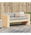 vidaXL Garden Sofa 2-Seater 134x60x62 cm Solid Wood Pine