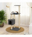 Cat Tree with Sisal Scratching Posts Dark Grey 104 cm