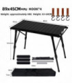 NOBANA Newest  Outdoor Folding Egg Roll Table Camping Portable Liftable Aluminum Picnic Barbecue Table IGT Folding Picnic Table