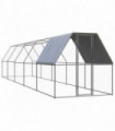 Outdoor Chicken Cage 2x10x2 m Galvanised Steel